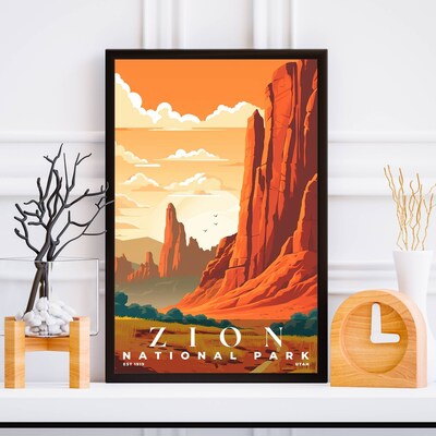 Zion National Park Poster, Travel Art, Office Poster, Home Decor | S3 - image5